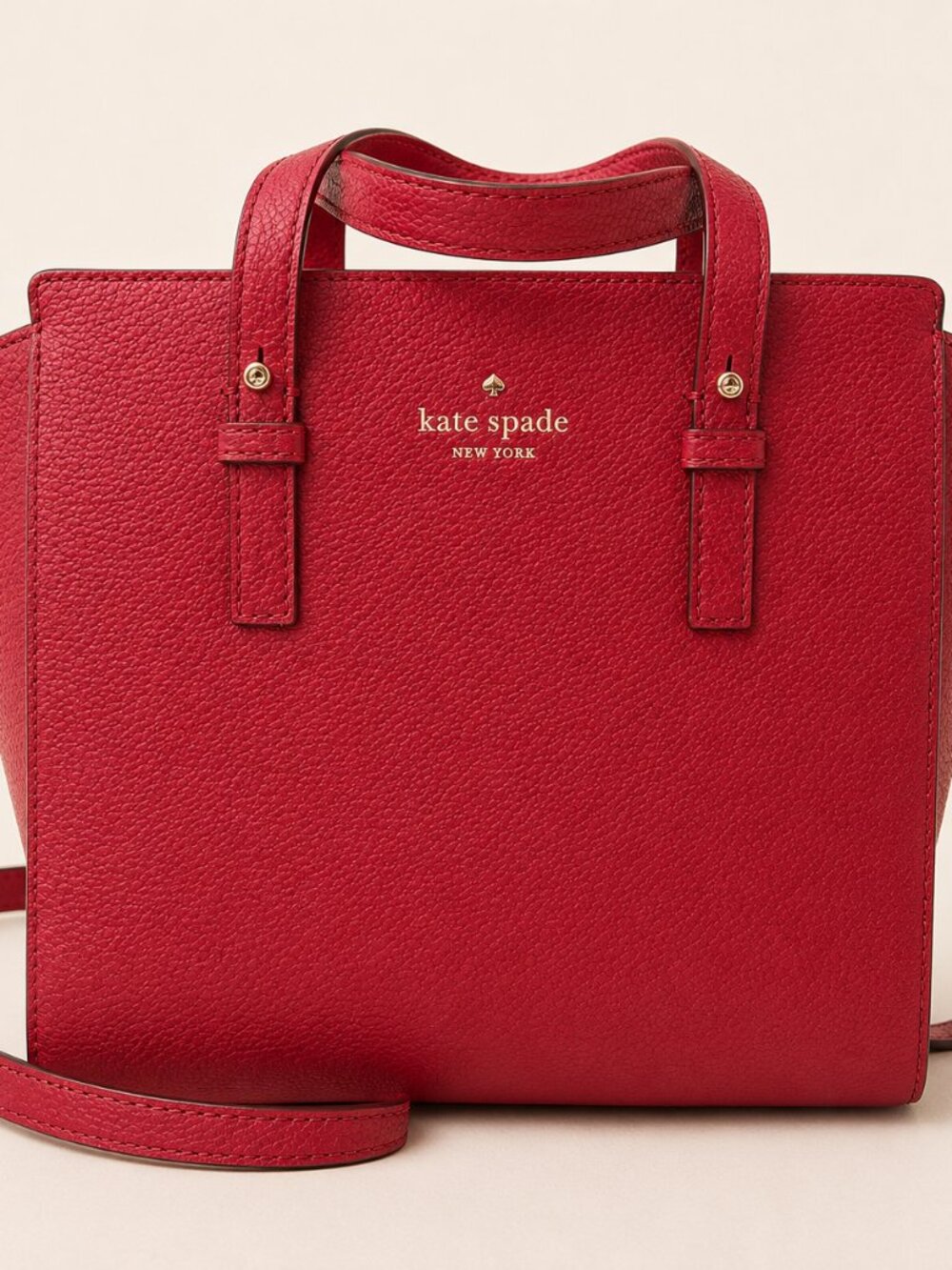Kate Spade Mulberry Street Lise Red Leather Satchel Crossbody